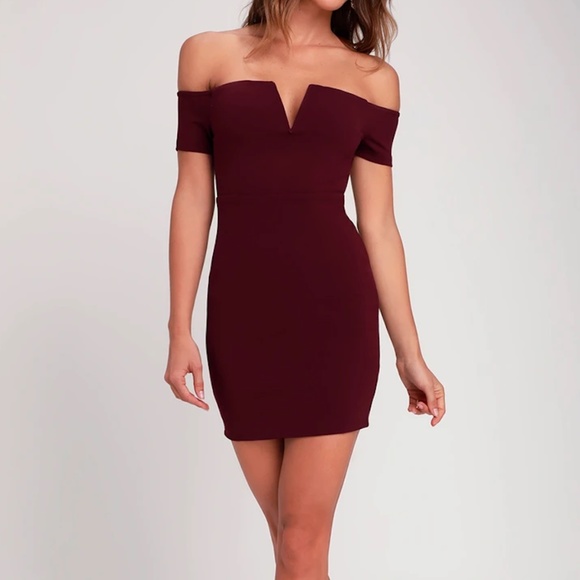 Lulus off shoulder bodycon dress - Picture 2 of 2